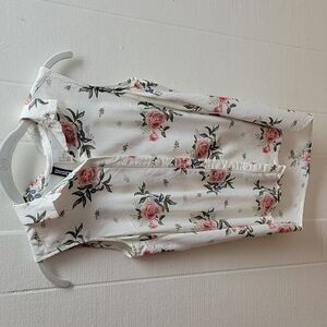 Floral button up sleeveless top